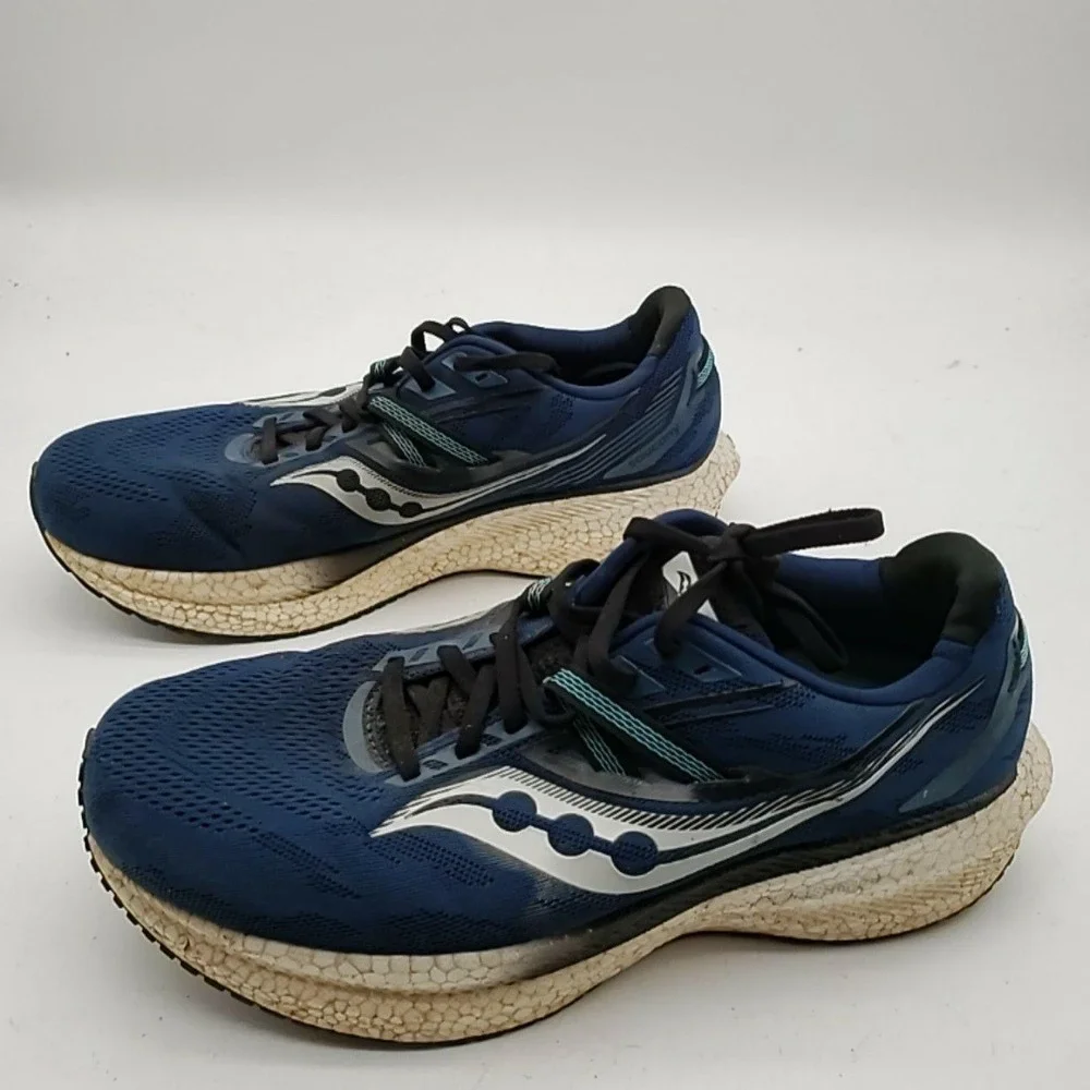 Saucony Running Shoes Mens Size 10.5 Blue Cushioned Running Sneakers S20760-21